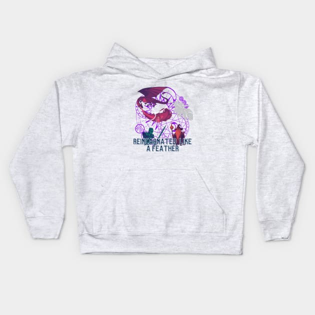 isekai reincarnation anime, isekai world history humor title novels isekai design dragon fantasy Kids Hoodie by riverabryan129